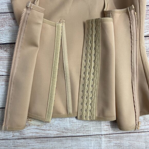 Waist Trainer Vest XL Nude Compression Zipper Shapewear Body Shaper Corset - Picture 10 of 13